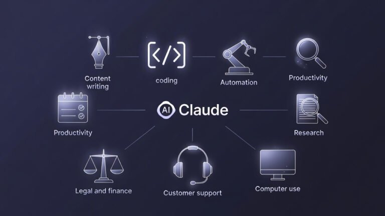 Enterprise business team reviewing Claude AI productivity results and case studies in corporate boardroom